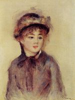 Ренуар Женщина в шляпе 1881г
